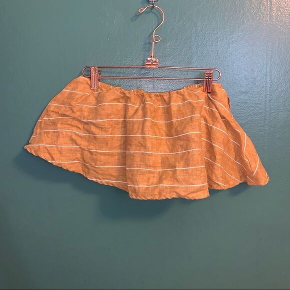 Faithfull the Brand Solana Linen crop Top in Copenhagen stripe Large - Picture 2 of 5